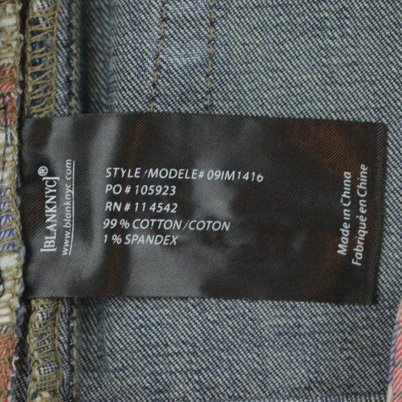 Blank NYC Horatio Men's Size 31 Blue Denim Tuxedo Stripe Skinny Jeans - Picture 10 of 11